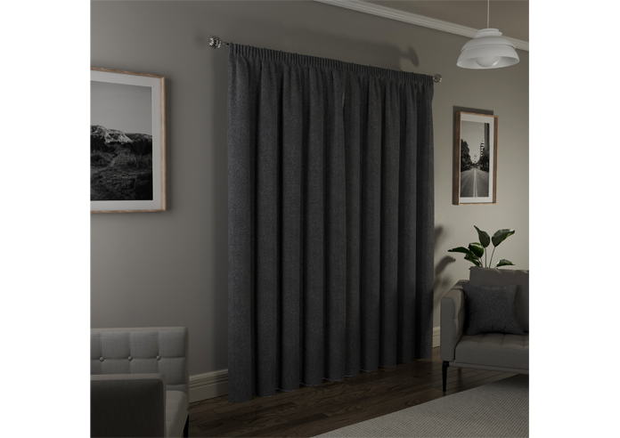 Dallas (Blackout) Pencil Pleat, Grey - Ready Made Curtains - Image 8